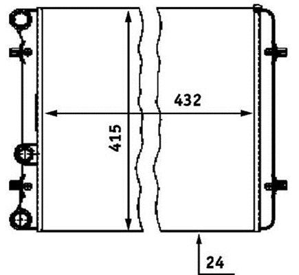 MAGNETI MARELLI radiatorius, variklio aušinimas 350213804000